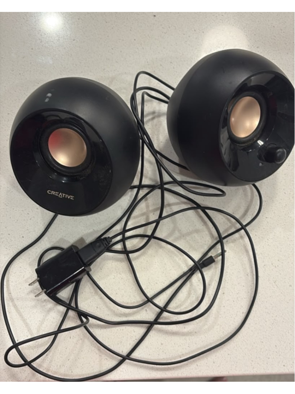 Creative Pebble 2.0 MF1680 USB Desktop Computer Speakers Black Tested #N38a